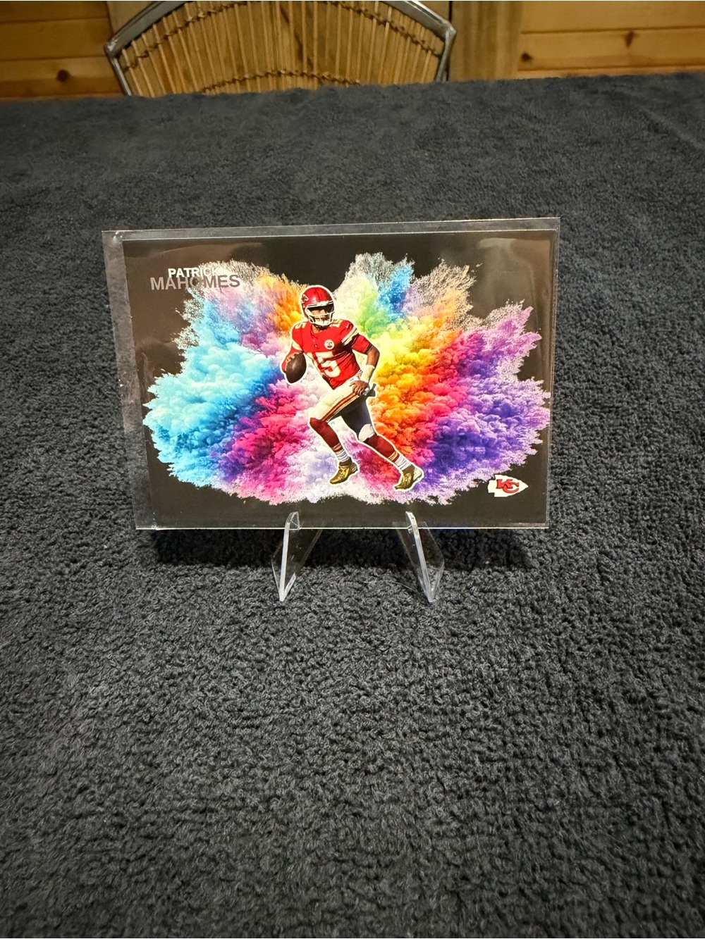 Patrick Mahomes Color Burst Football - Multicolor